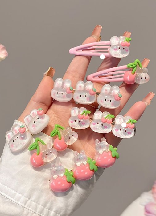 Rainbow Bear Hair Clips